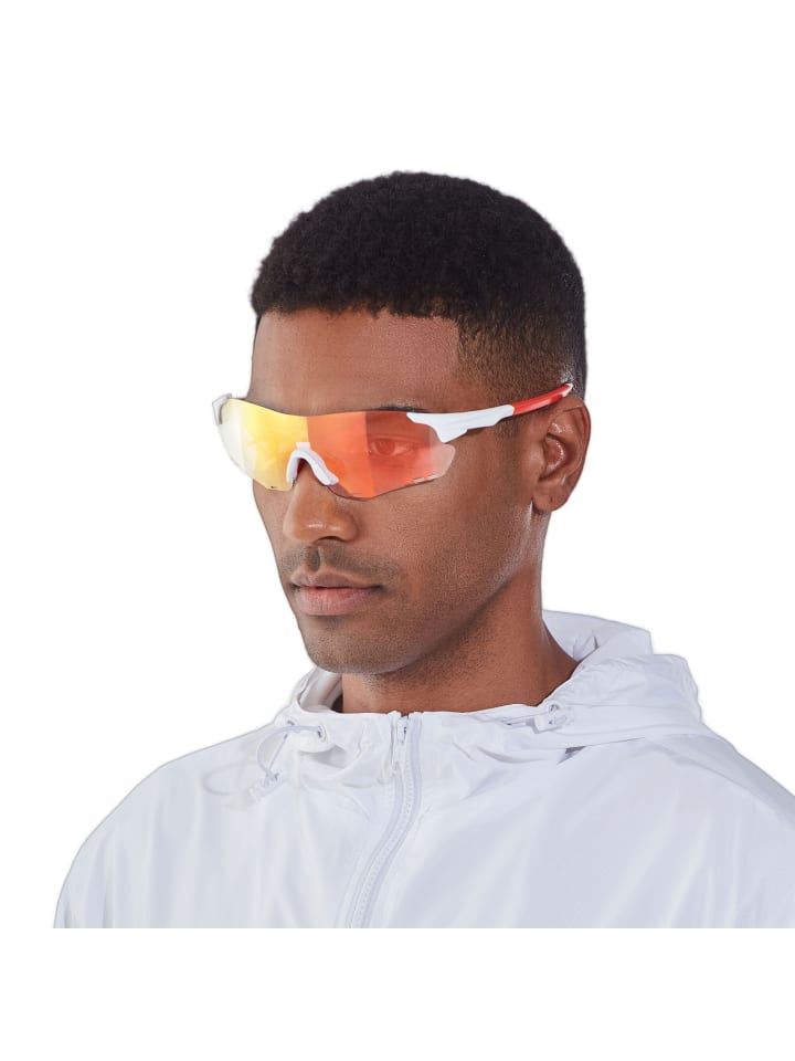 YEAZ SUNELATION Sport-Sonnenbrille weiß/rot in weiß / rot günstig kaufen onesize