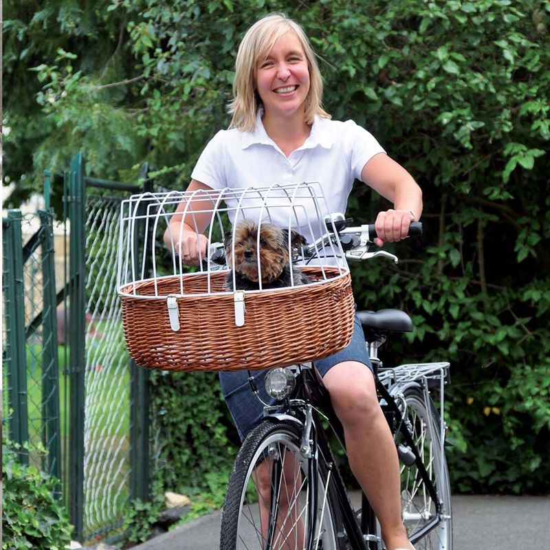 Aumüller Hunde-Fahrradkorb mit Schutzgitter