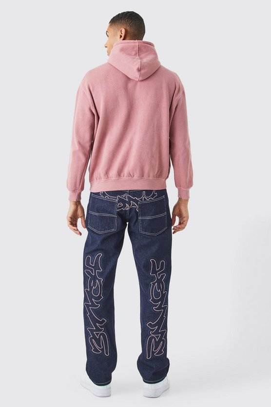 Bestickter Oversize Hoodie