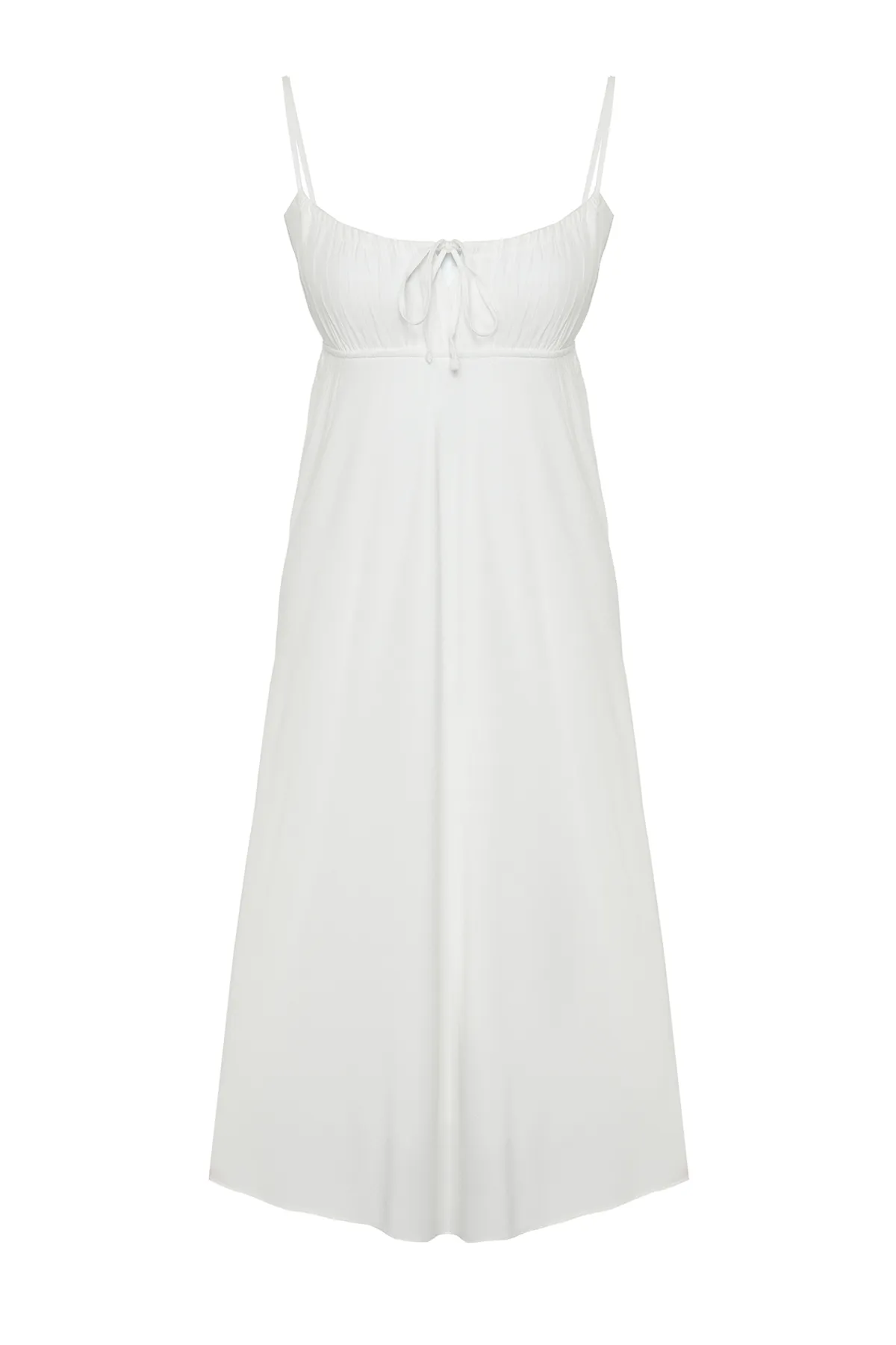 Trendyol Collection  Ecru gewebtes Midikleid TWOSS24EL00739