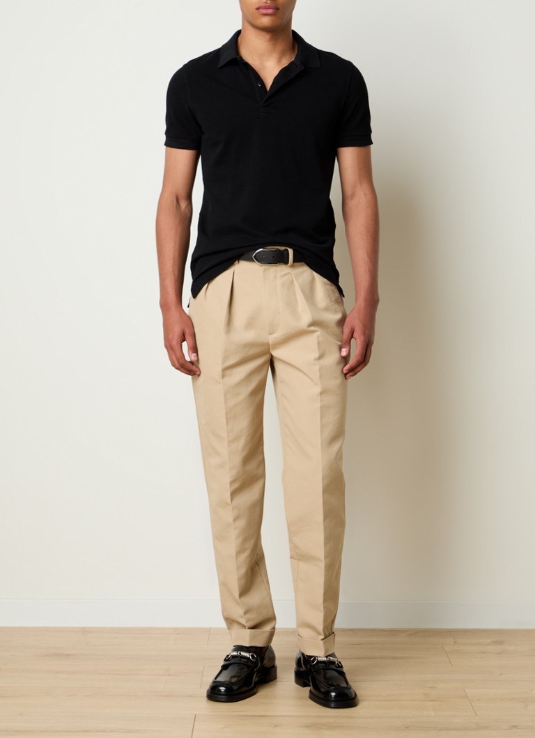 Tricou polo de tenis Tom Ford din bumbac piqué, ajustat