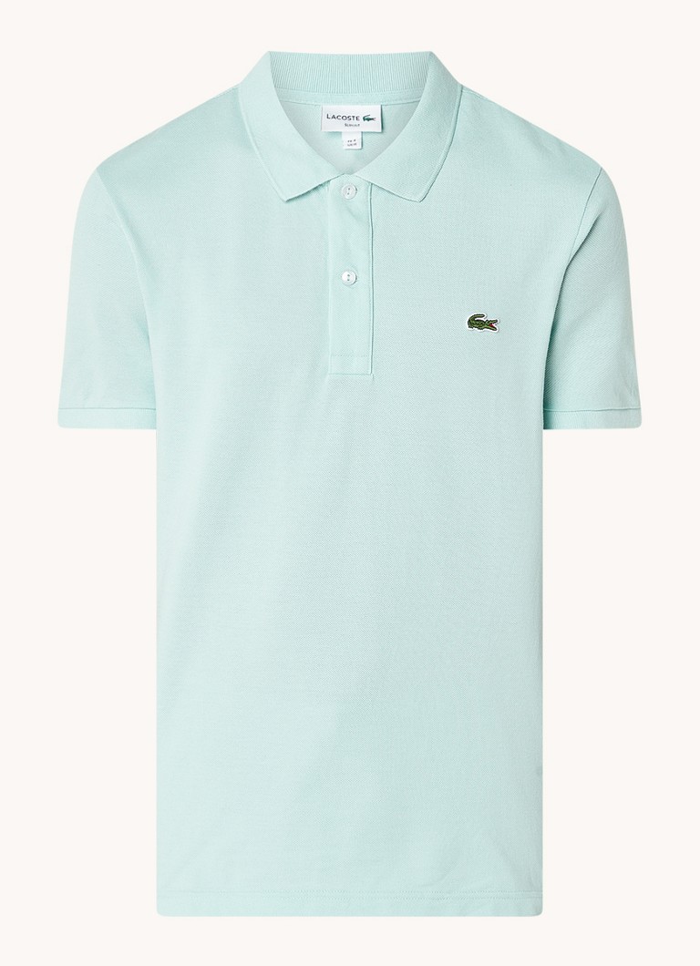 Polo Lacoste slim fit em algodão piqué