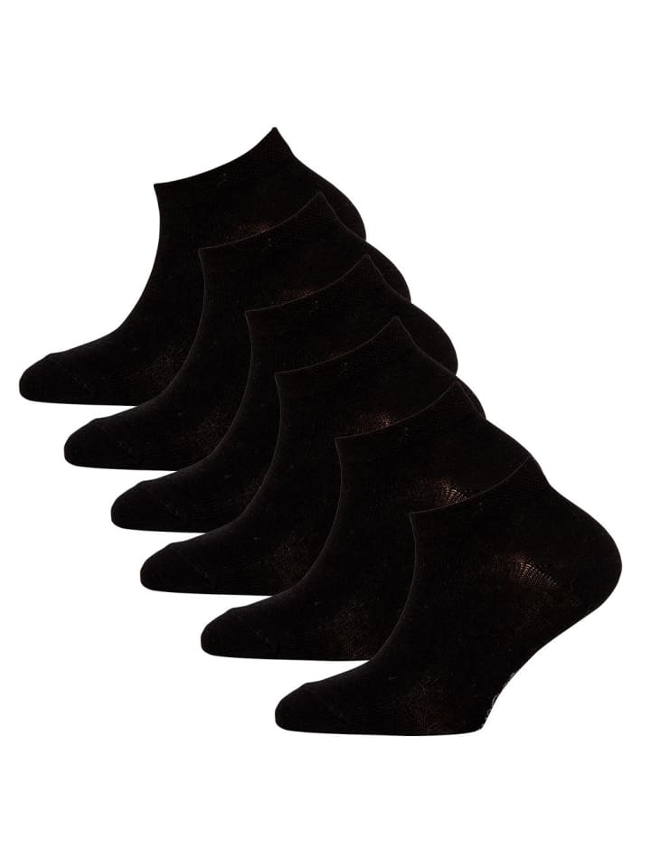 ewers 6er-Set Sneaker Socken 6er Pack Uni in schwarz günstig kaufen