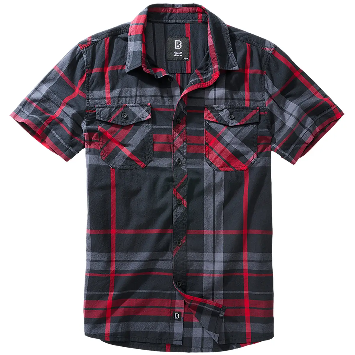 Brandit Roadstar Hemd anthrazit-rot