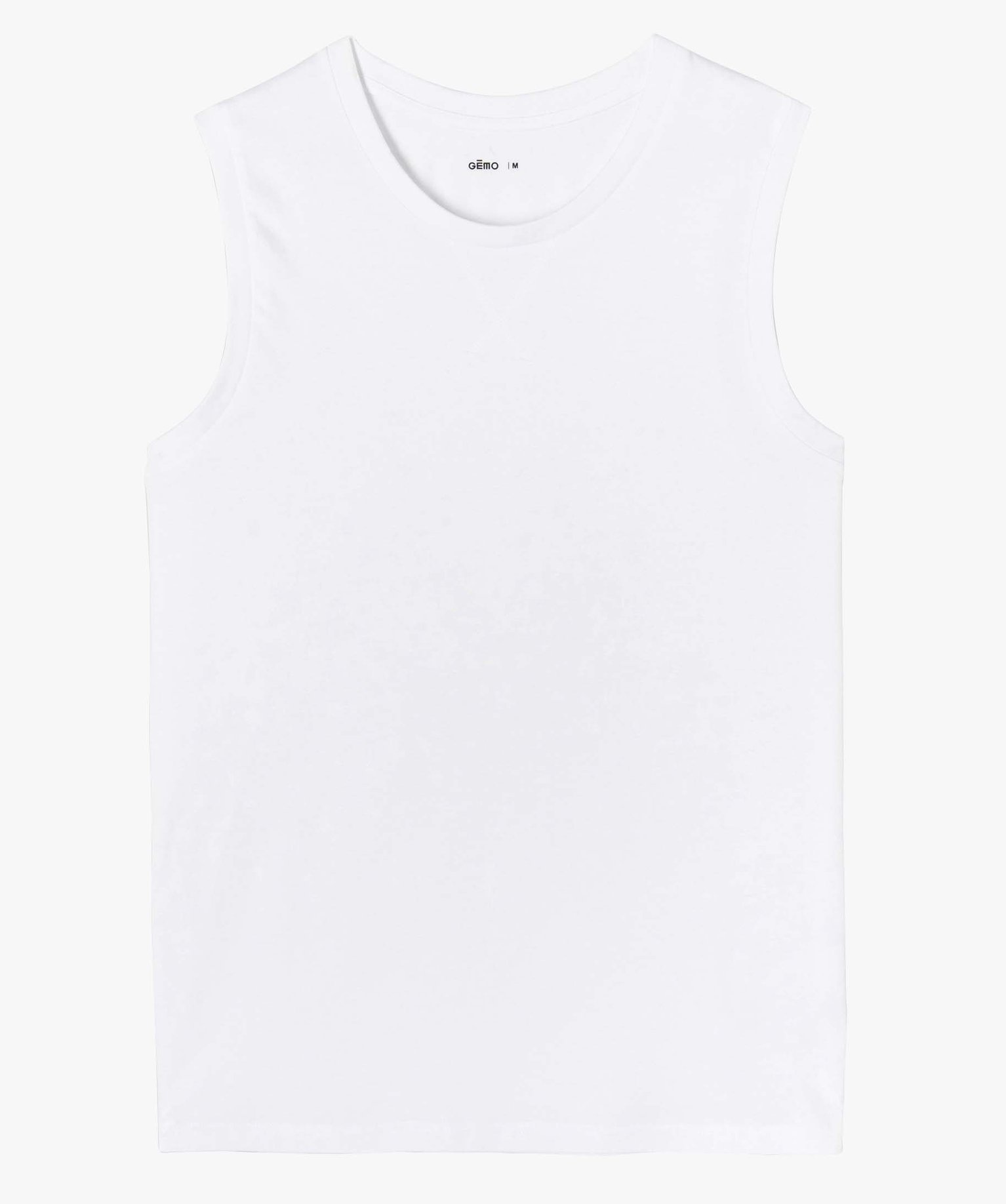 Débardeur homme à col rond blanc | GEMO
