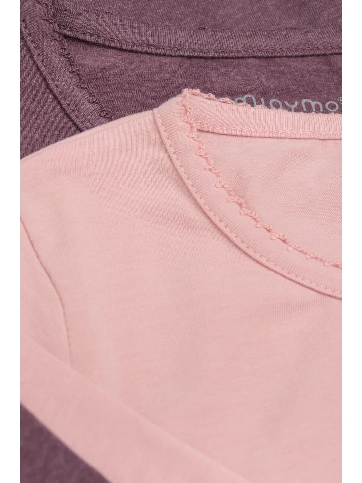 Minymo Longsleeve MINYMO - MIBasic 35 T-shirt LS (2-pack) - 3935 in Rosa günstig kaufen