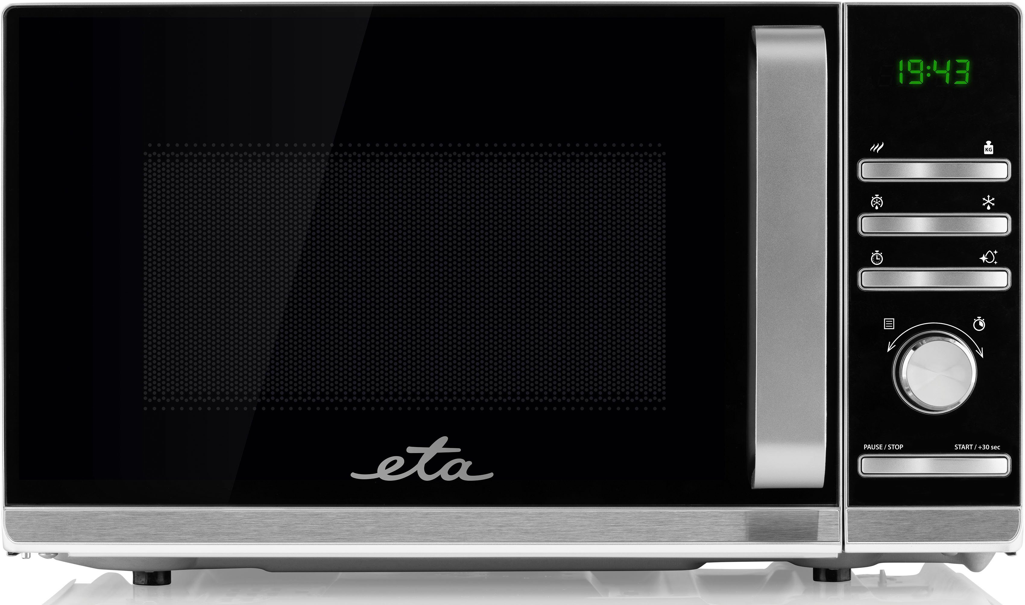 eta Mikrowelle Galeto ETA121090000, Mikrowelle, 20 l, silber, mit 3 Auftaufunktionen und 700 Watt