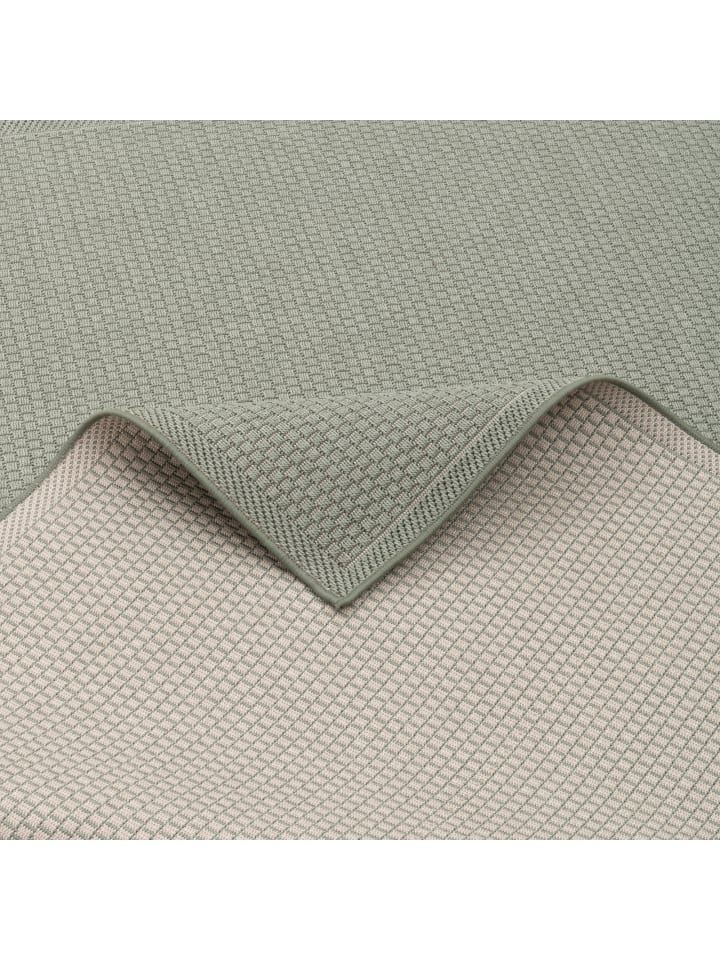 Pergamon In & Outdoor Teppich Flachgewebe Marbella Uni in Groen günstig kaufen 80 x 150cm