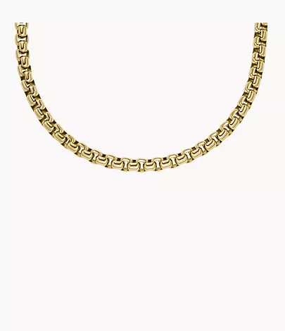 Fossil Kette Ellis Core Chains Edelstahl goldfarben