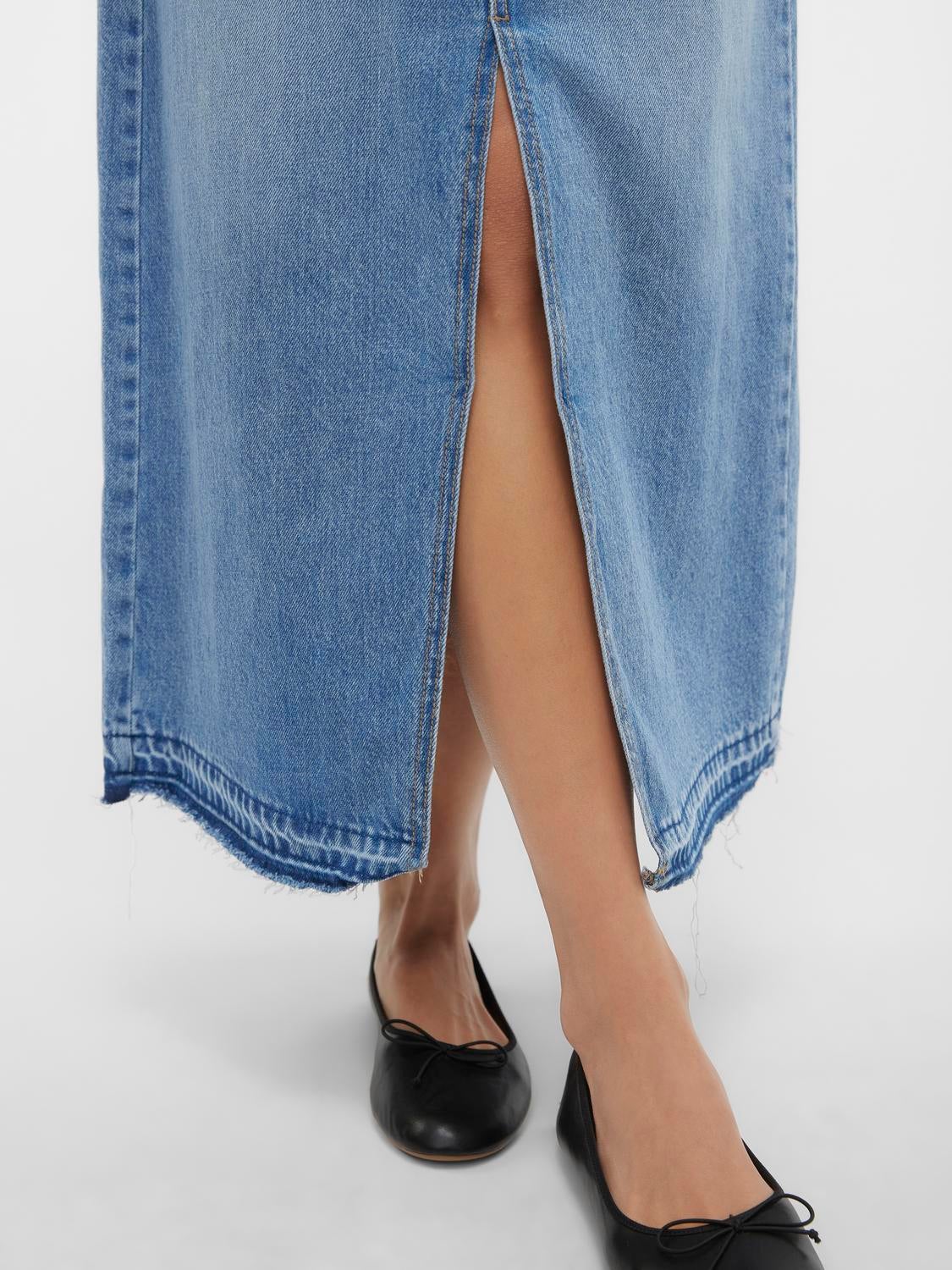 VMZAYLA Hohe Taille Langer Rock