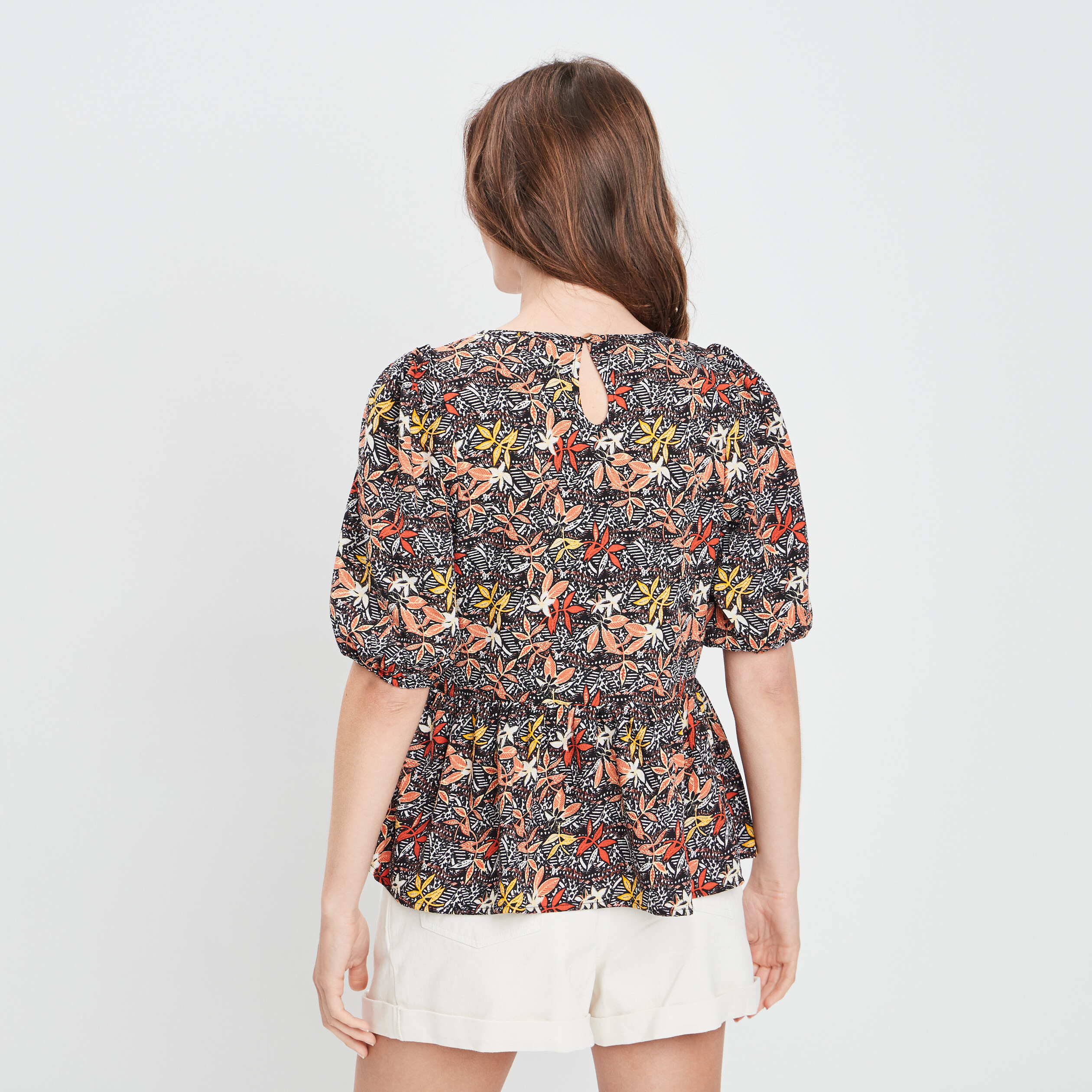 Blouse manches 3 4 rose poudrée femme | La Halle