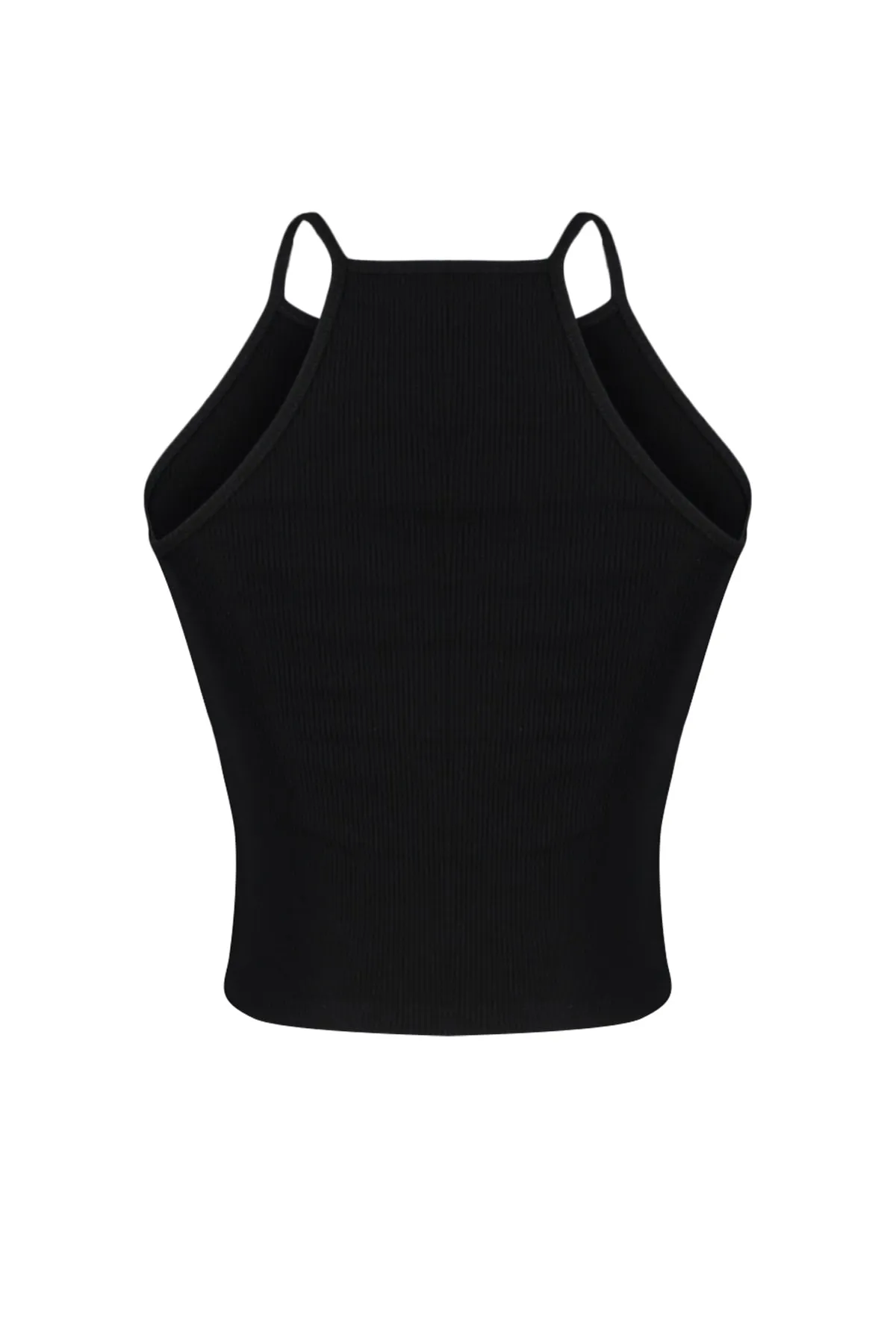 Trendyol Collection  Schwarze, detaillierte, eng anliegende, gerippte, dehnbare Strickbluse in Stone TWOSS23BZ00568