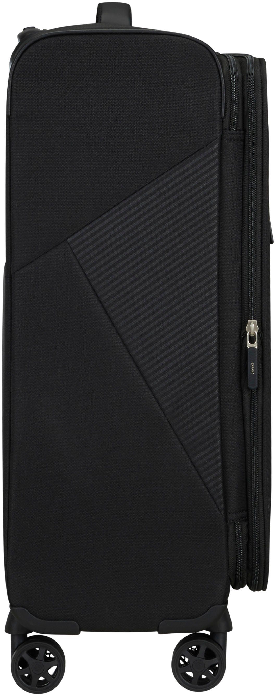Samsonite Weichgepäck-Trolley Litebeam, black, 66 cm, 4 Rollen, mit Volumenerweiterung