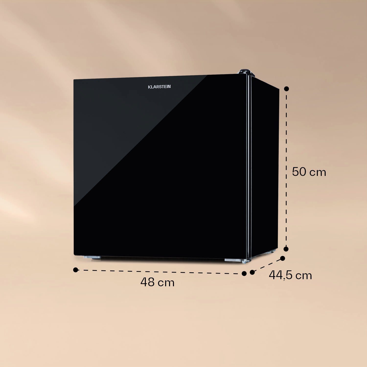 Klarstein Table Top Kühlschrank HEA20-LuminFro-Blk 10036164, 44.5 cm hoch, 48 cm breit