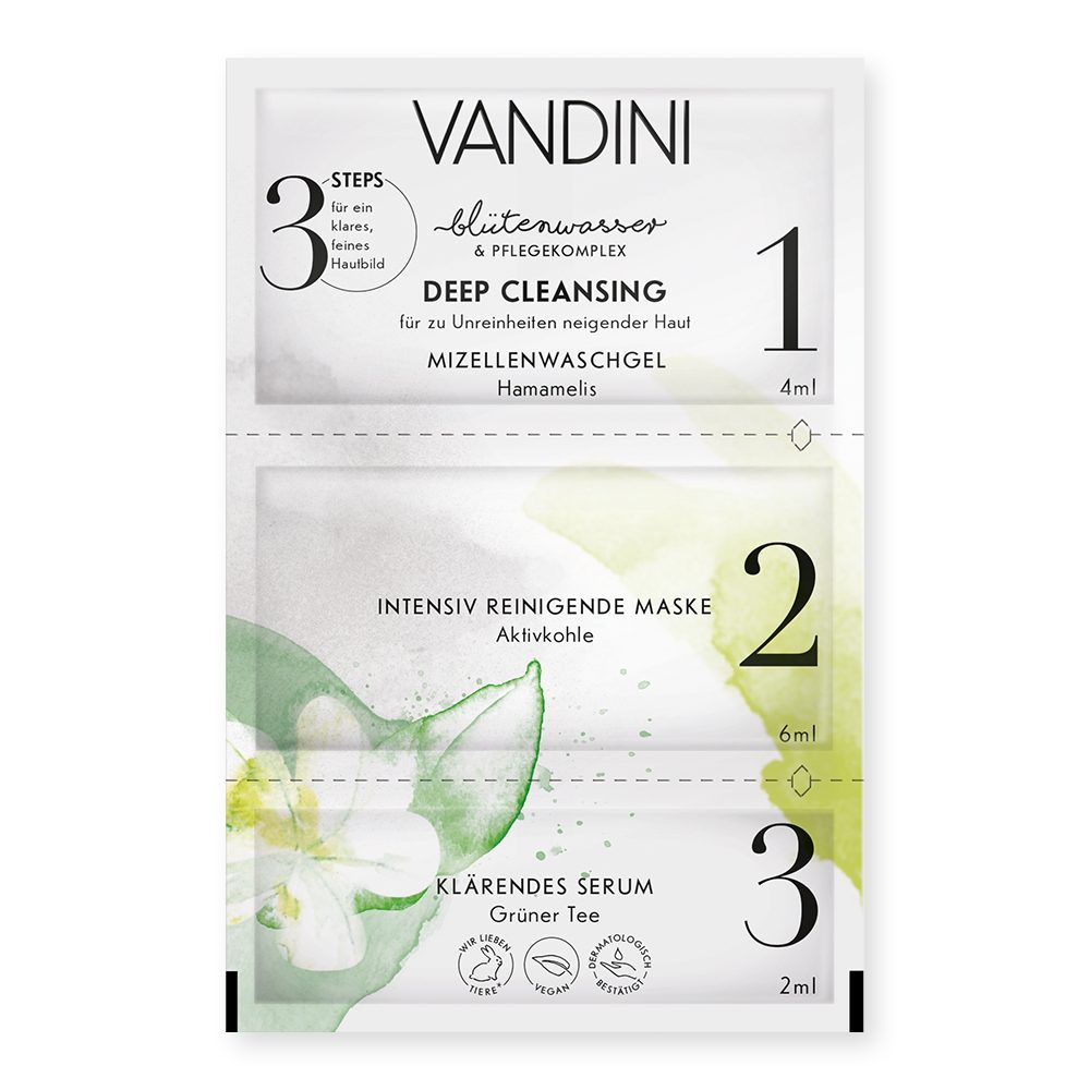 VANDINI Gesichtsmaske DEEP CLEANSING 3-Step Maske, 1-tlg.