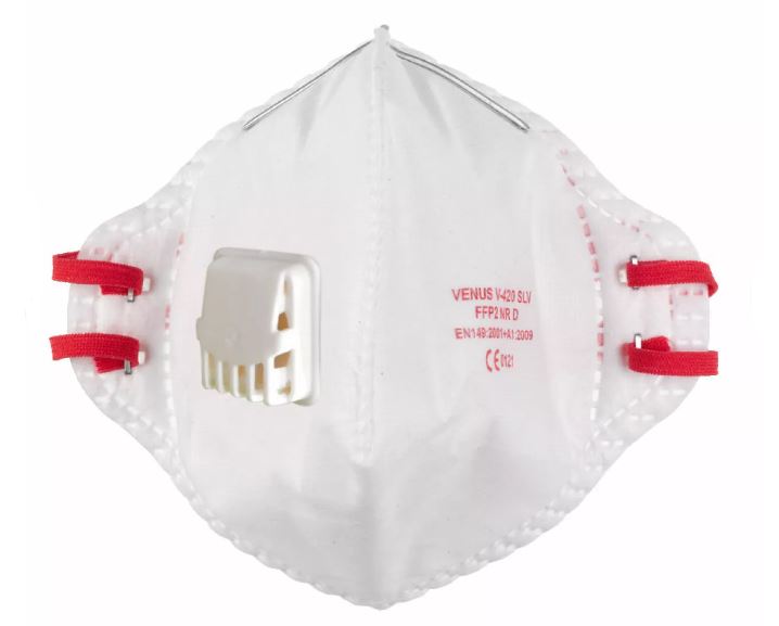 Mascarilla antipolvo plegable FFP2 con válvula, modelo 4932478801 de Milwaukee Accessories - 15 unidades