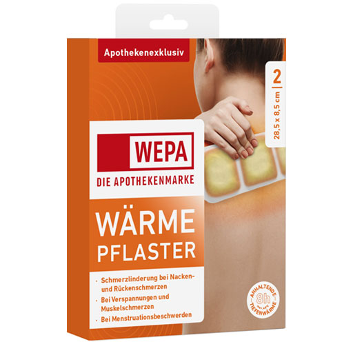 WÄRMEPFLASTER Nacken/Rücken 8,5x28,5 cm WEPA  2 St  Kompressen