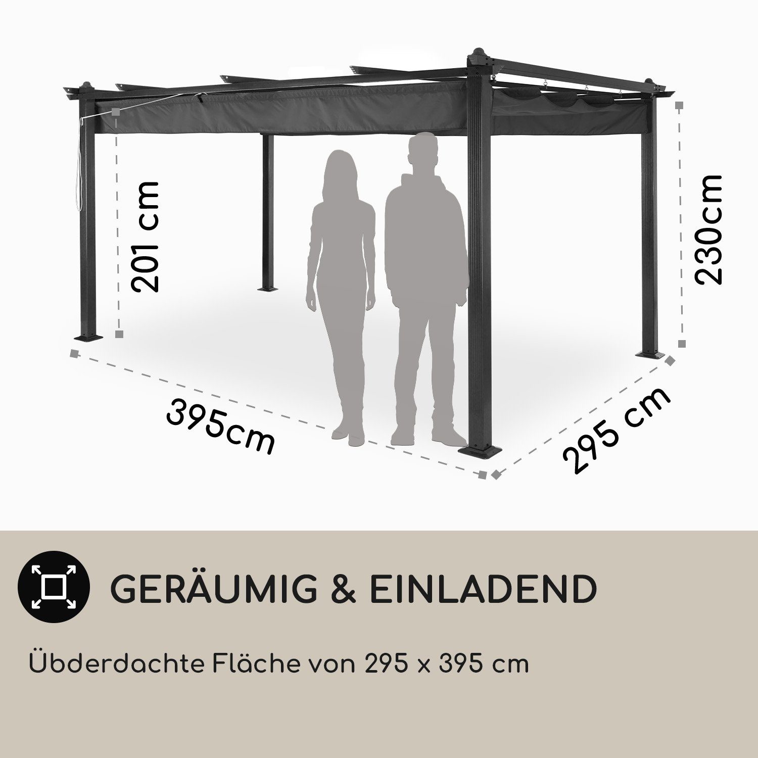 blumfeldt Pavillon Pantheon 3x4, (Set, Set), Terrassenüberdachung Grillpavillon Gartenpavillon Sonnenschutz