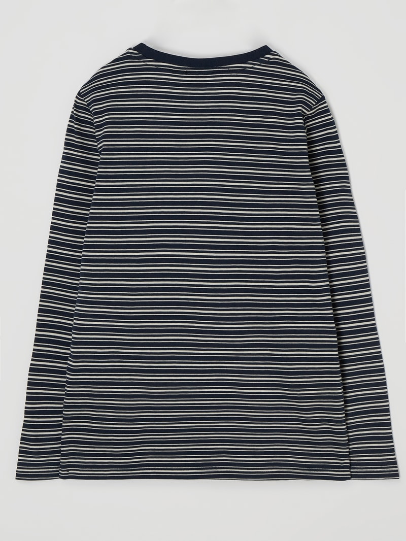 Longsleeve aus Baumwolle in marineblau
