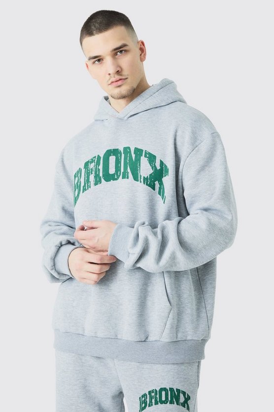 Tall Oversize Sweatshirt-Trainingsanzug mit Bronx-Print