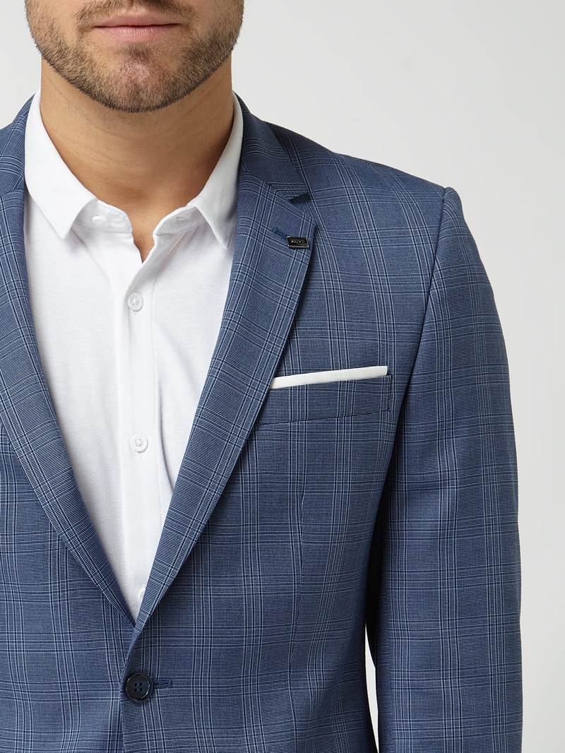 Extra Slim Fit 2-Knopf-Sakko mit Stretch-Anteil Modell 'Nate' in royalblau
