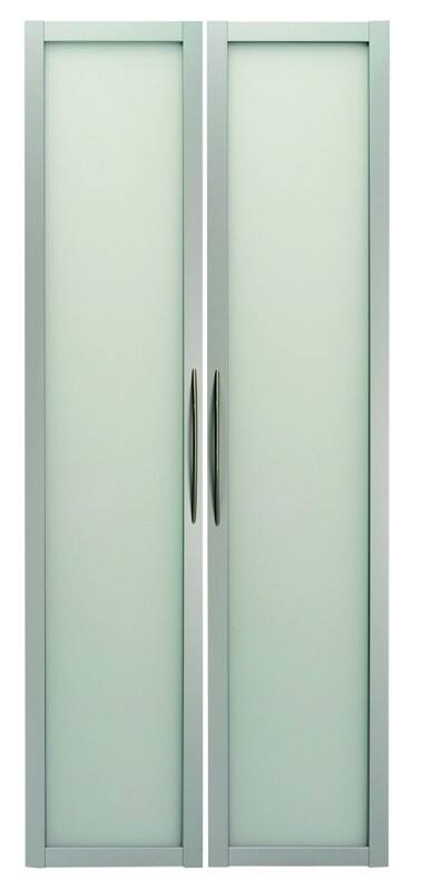 Hammerbacher Glas-Rahmentür Matrix Silber 790 x 19 x 1.840 mm 2 Stück