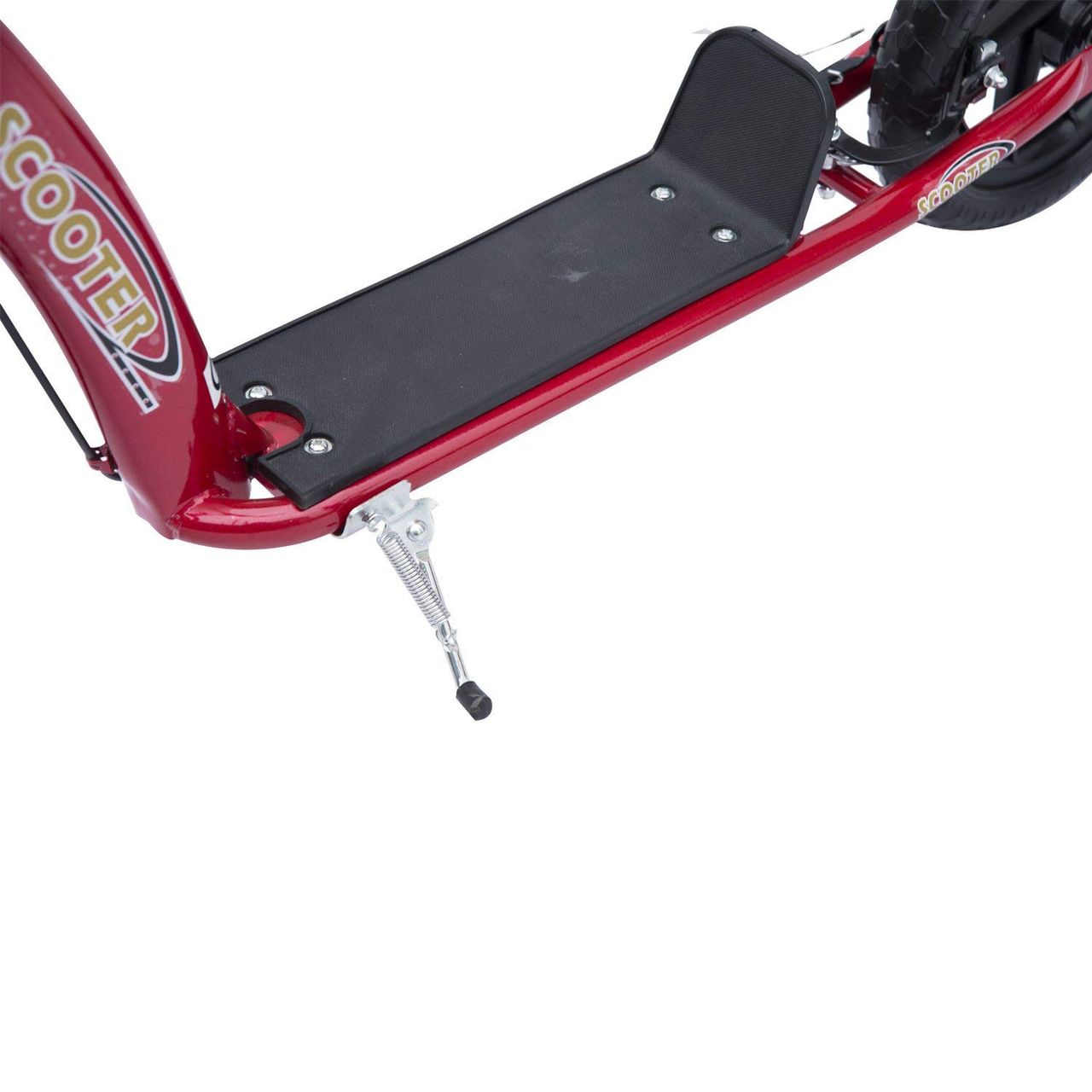 HOMCOM Kinderroller mit Hinterbremse 12 Zoll Scooter Tretroller Roller Cityroller Kinder Kickboard Stahl EVA Rot 120 x 52 x 80-88 cm