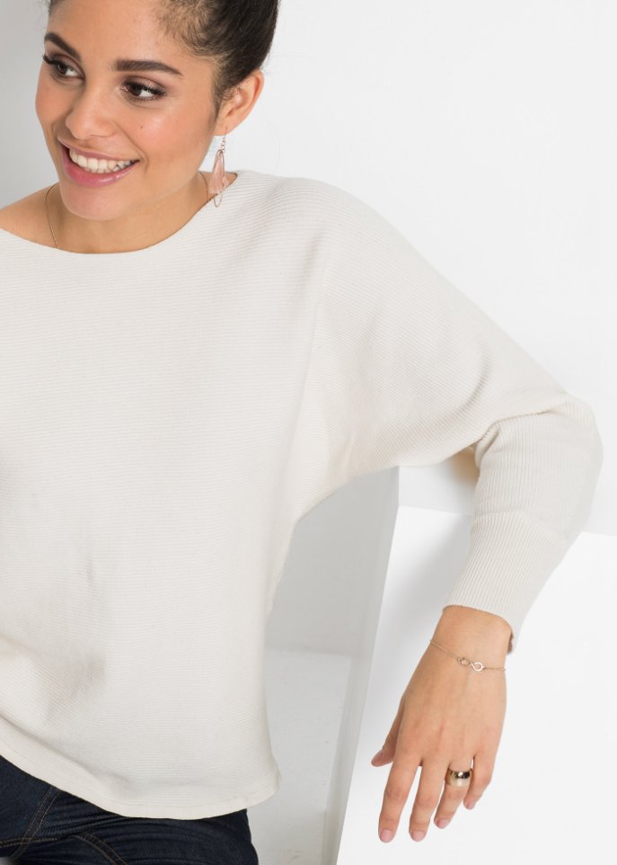Oversize-Ripp-Pullover