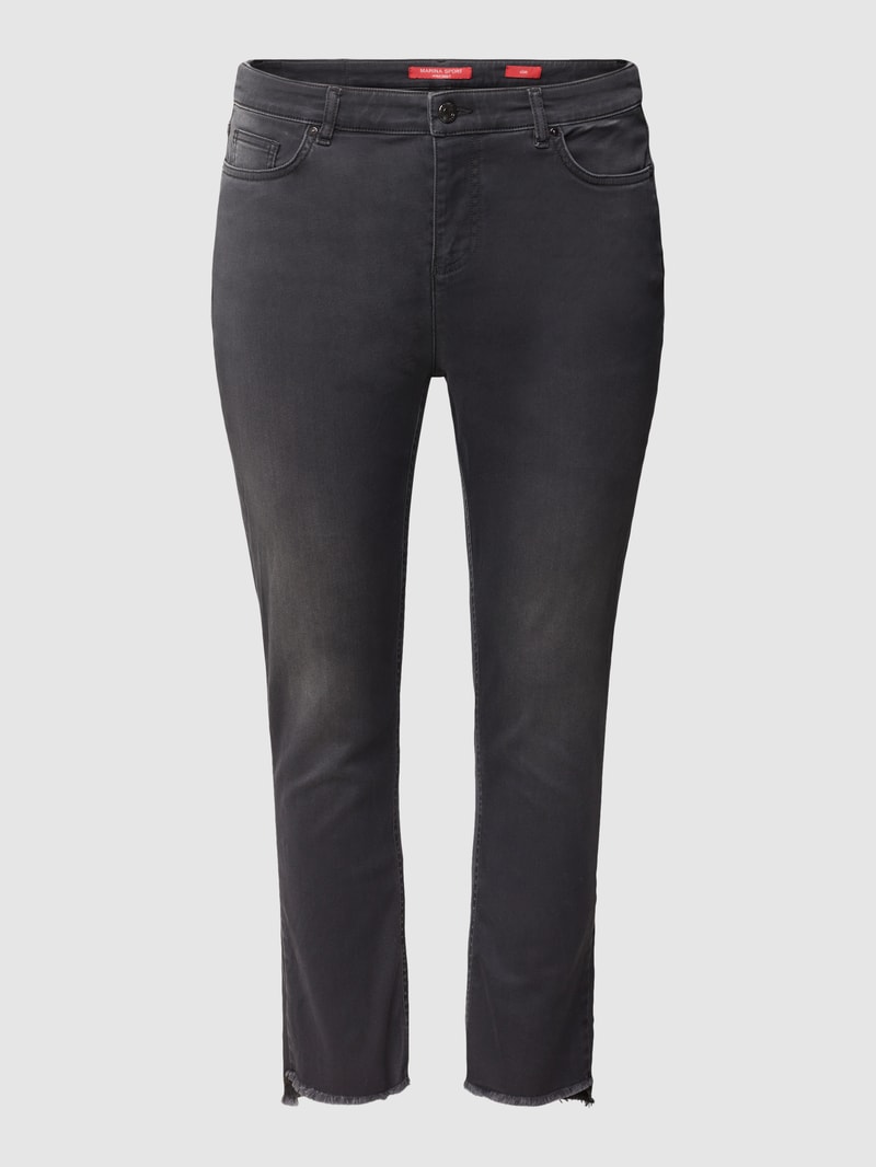 PLUS SIZE Slim Fit Jeans Modell 'ICARO' in schwarz