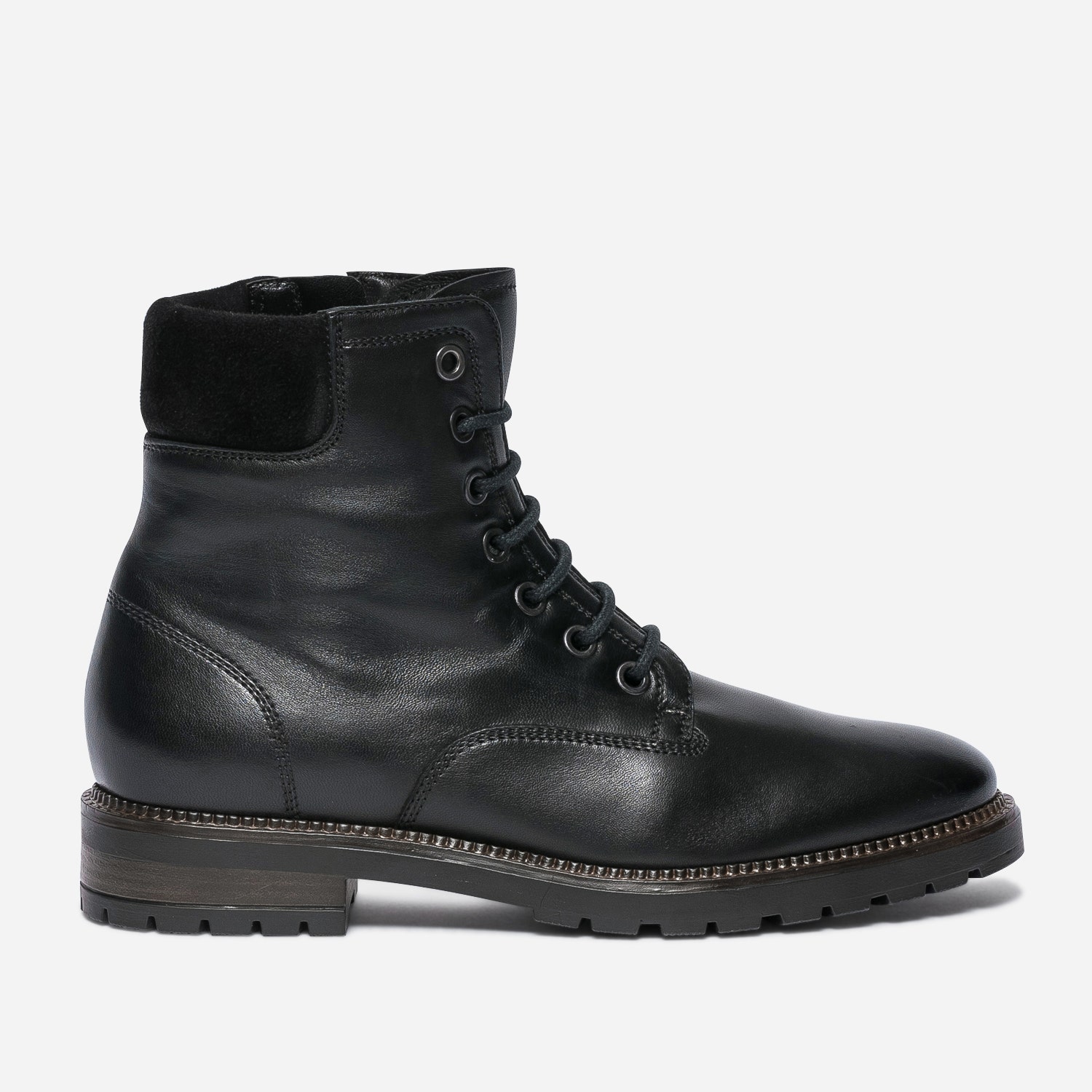 Bottine TEXTO noire éco-conçue en cuir