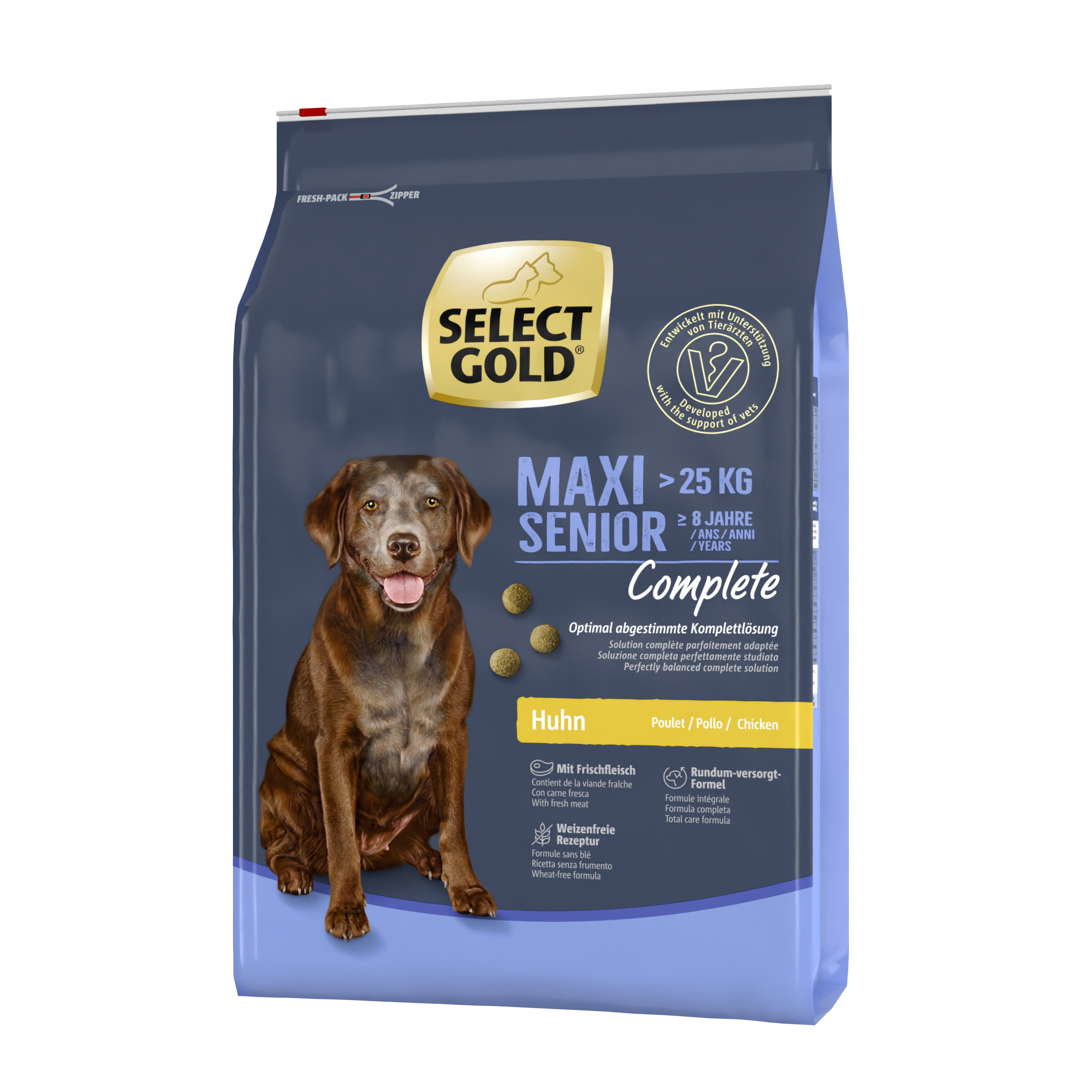 SELECT GOLD Hundetrockenfutter SELECT GOLD Complete Maxi Senior Huhn 4 kg
