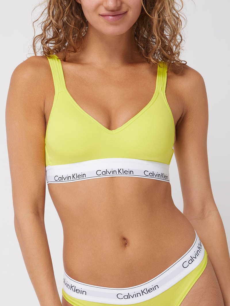 Bustier mit wattierten Cups in gelb