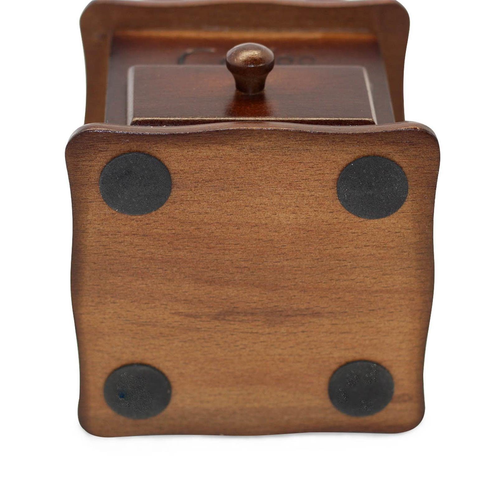 4BIG.fun Espressokocher Manuelle Kaffeemühle Retro Holz Handmühle