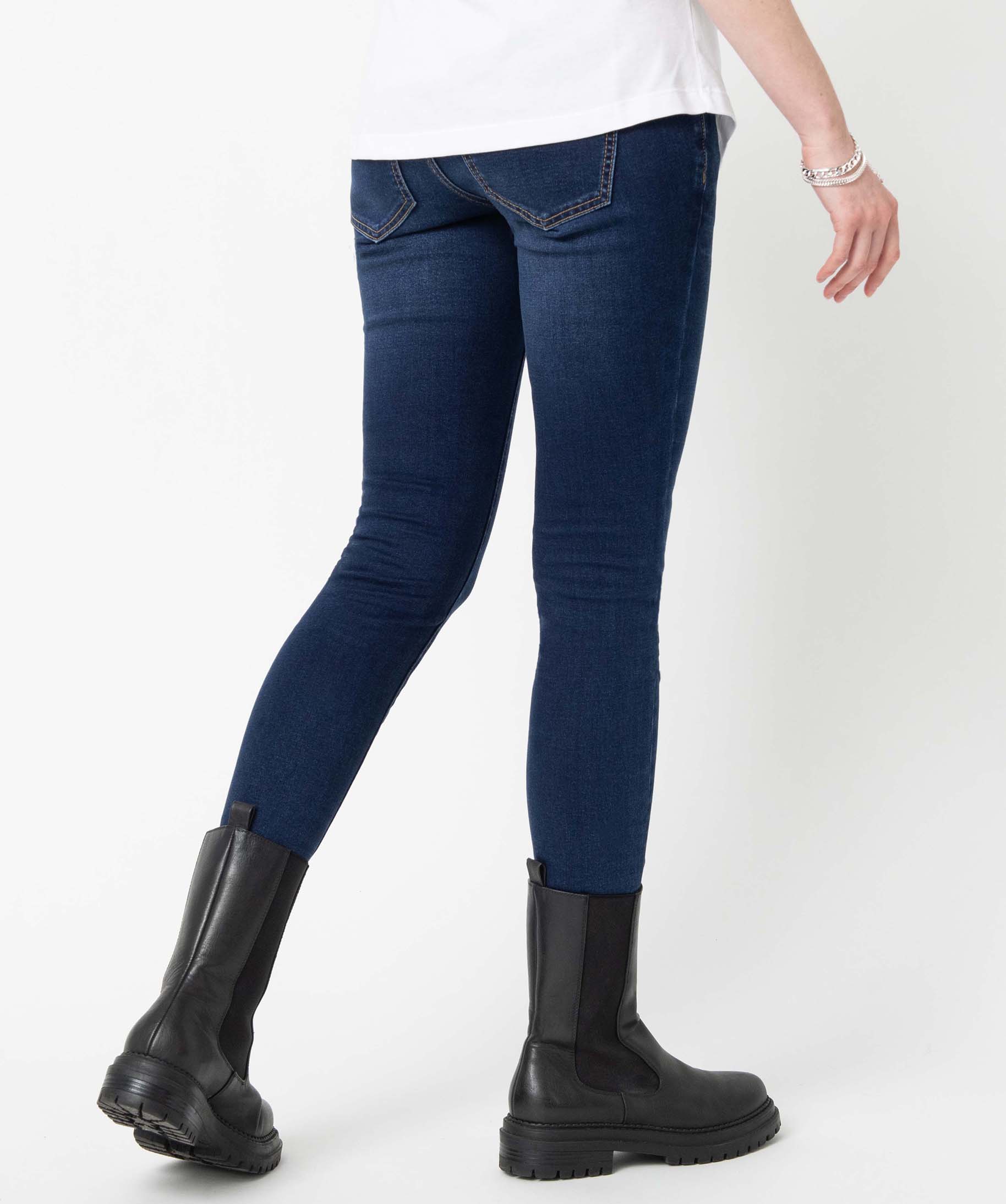 Jean de grossesse slim 4 poches avec bandeau jersey brut | GEMO