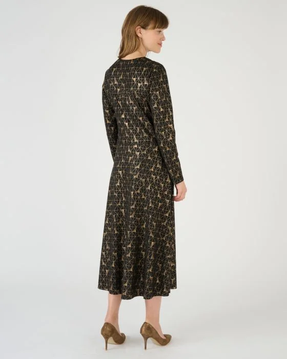 Robe imprimée en maille fantaisie