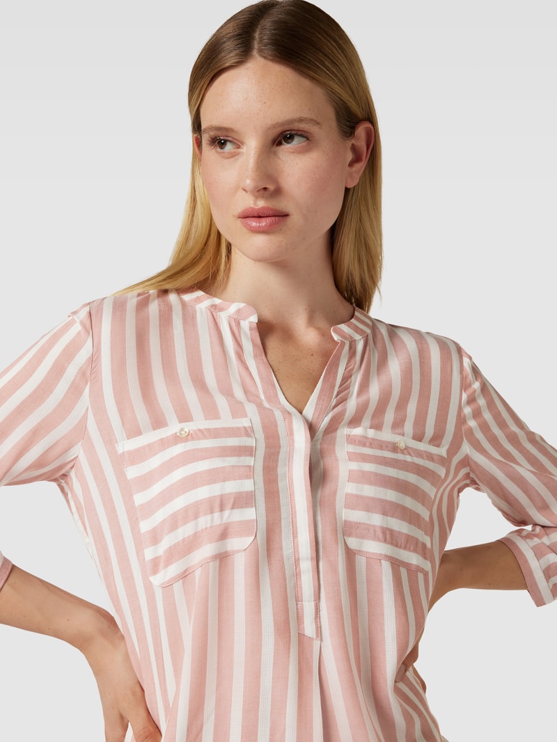 Blusenshirt mit Streifenmuster in rosé