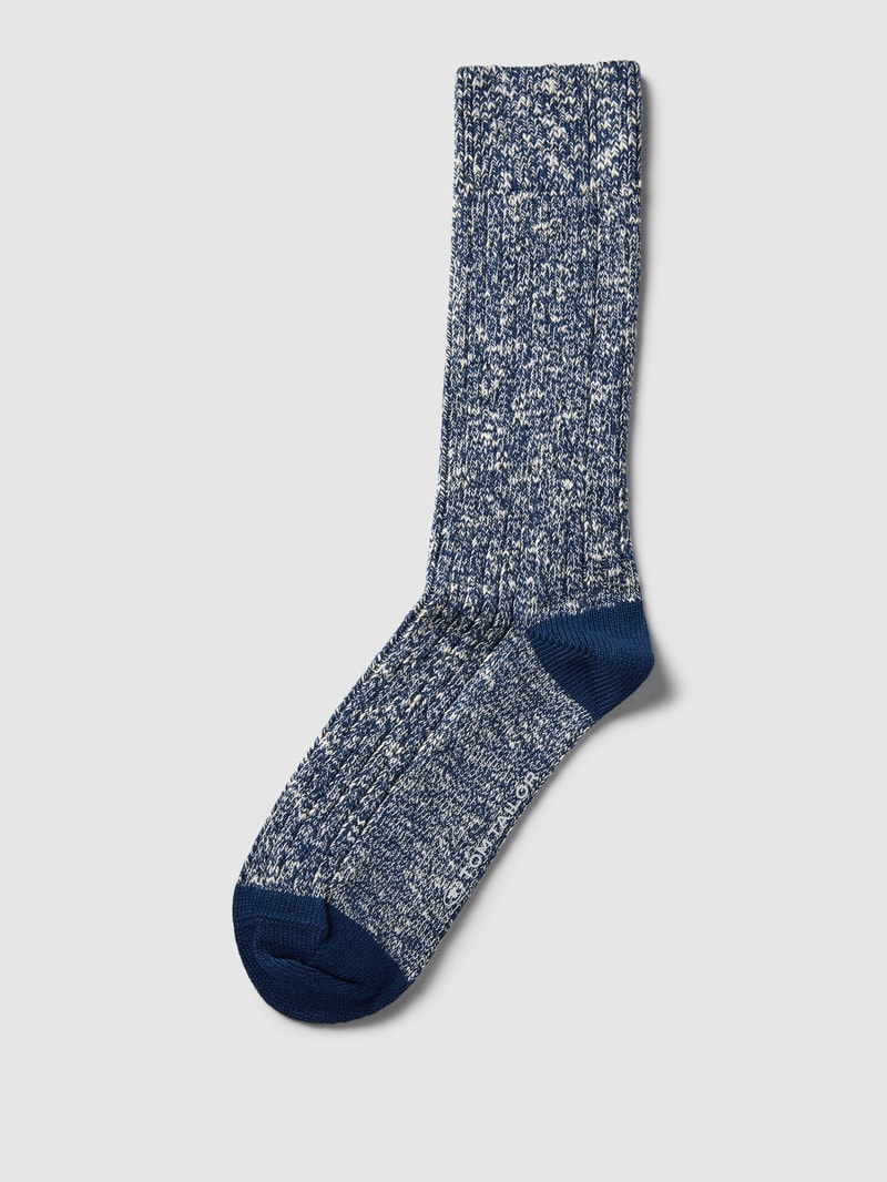 Socken mit Label-Detail in blau meliert