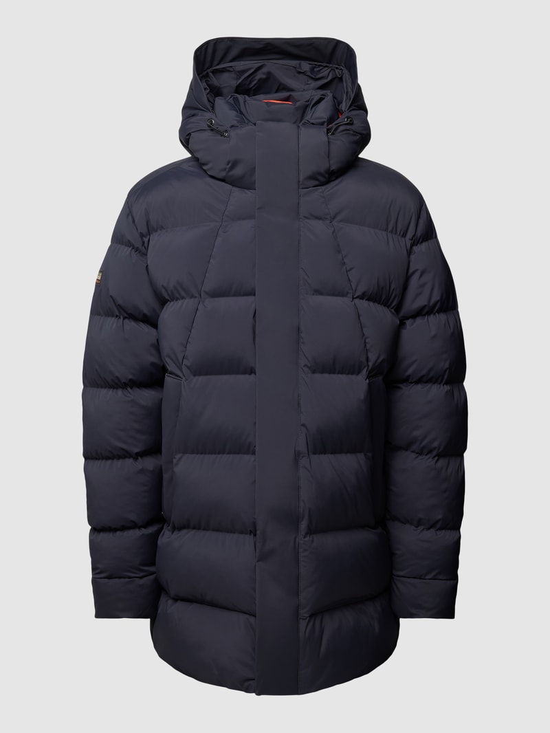 Steppjacke mit Kapuze in schwarz