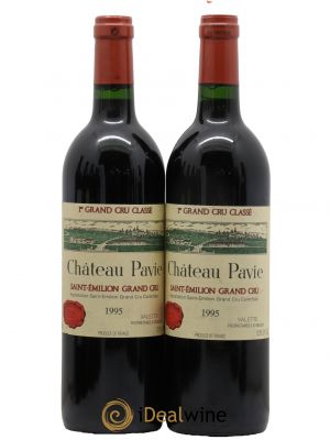 Château Pavie 1er Grand Cru Classé A  1995 - Lot de 2 Bouteilles