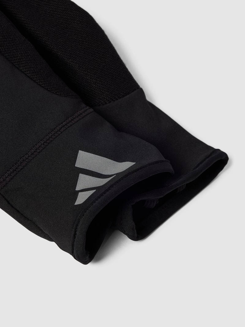 Handschuhe mit Label-Print Modell 'GLOVES A.RDY' in schwarz