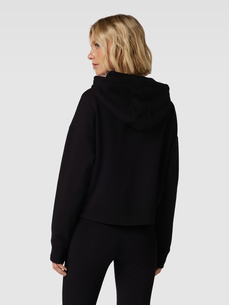 Hoodie mit Paillettenbesatz Modell 'STACKED SEQUIN LOGO' in schwarz