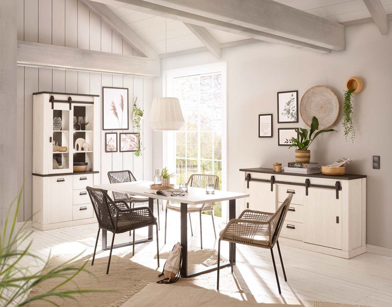 IMV Esszimmer-Set 3-teiliges Möbelset Sherwood
