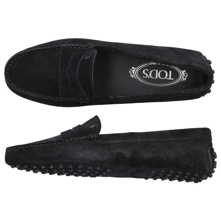 Tod's - Mokassins GOMMINI Veloursleder - schwarz