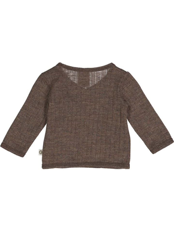 müsli Babystrickjacke aus Merinowolle in Walnutmelange günstig kaufen