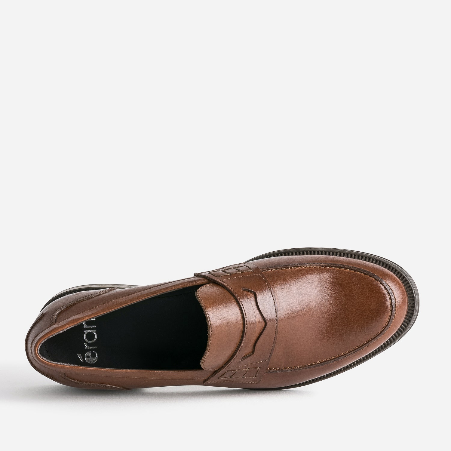 Mocassin marron foncé cuir