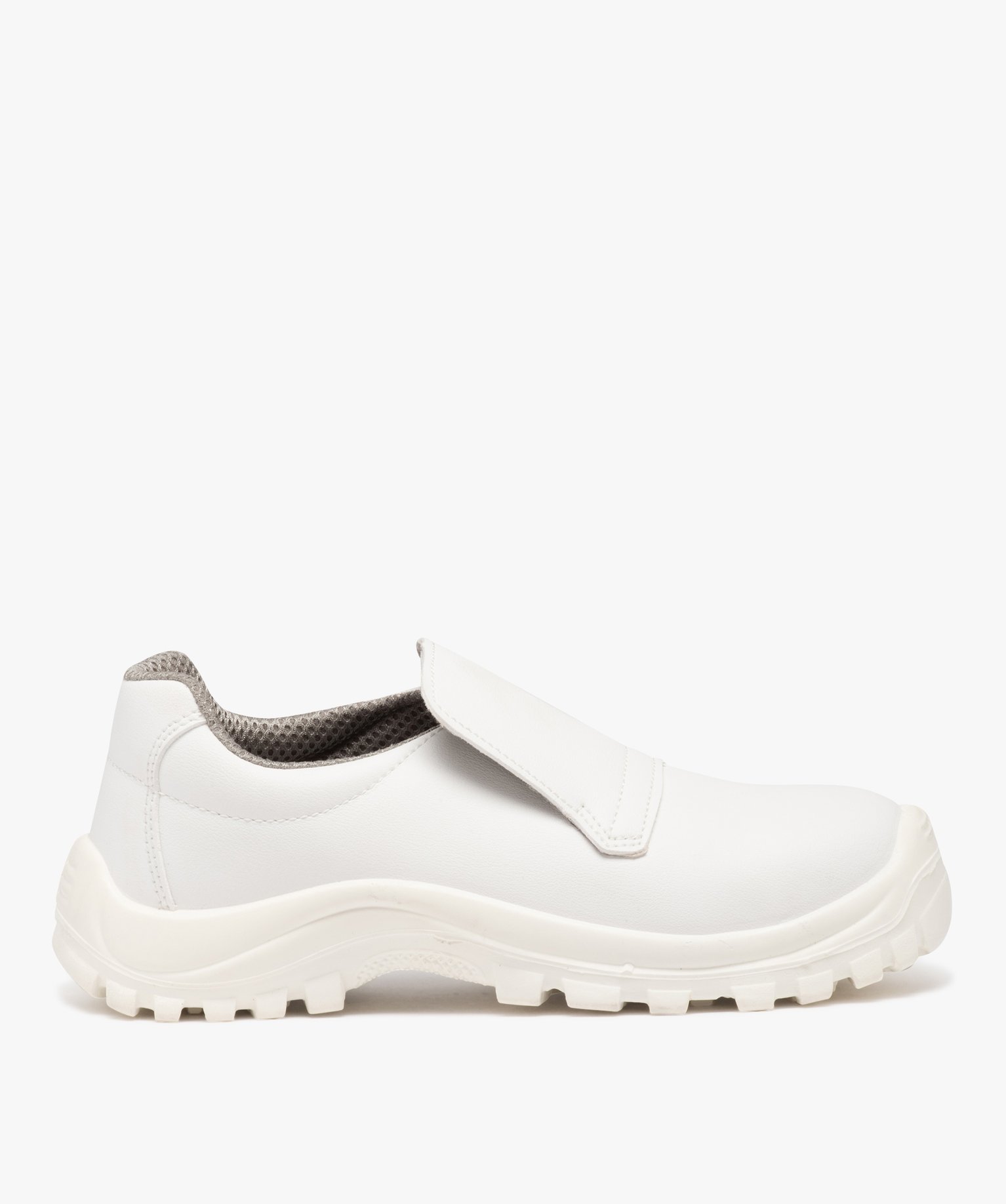 Chaussures de sécurité homme unies à enfiler avec col él... blanc | GEMO
