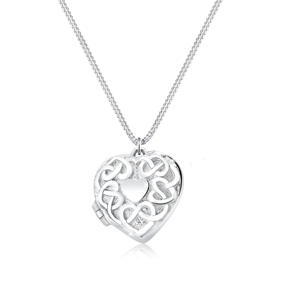 Elli Elli Collier Femme Médaillon Coeur Ornement de Pendentif Ludique en Argent Sterli collier