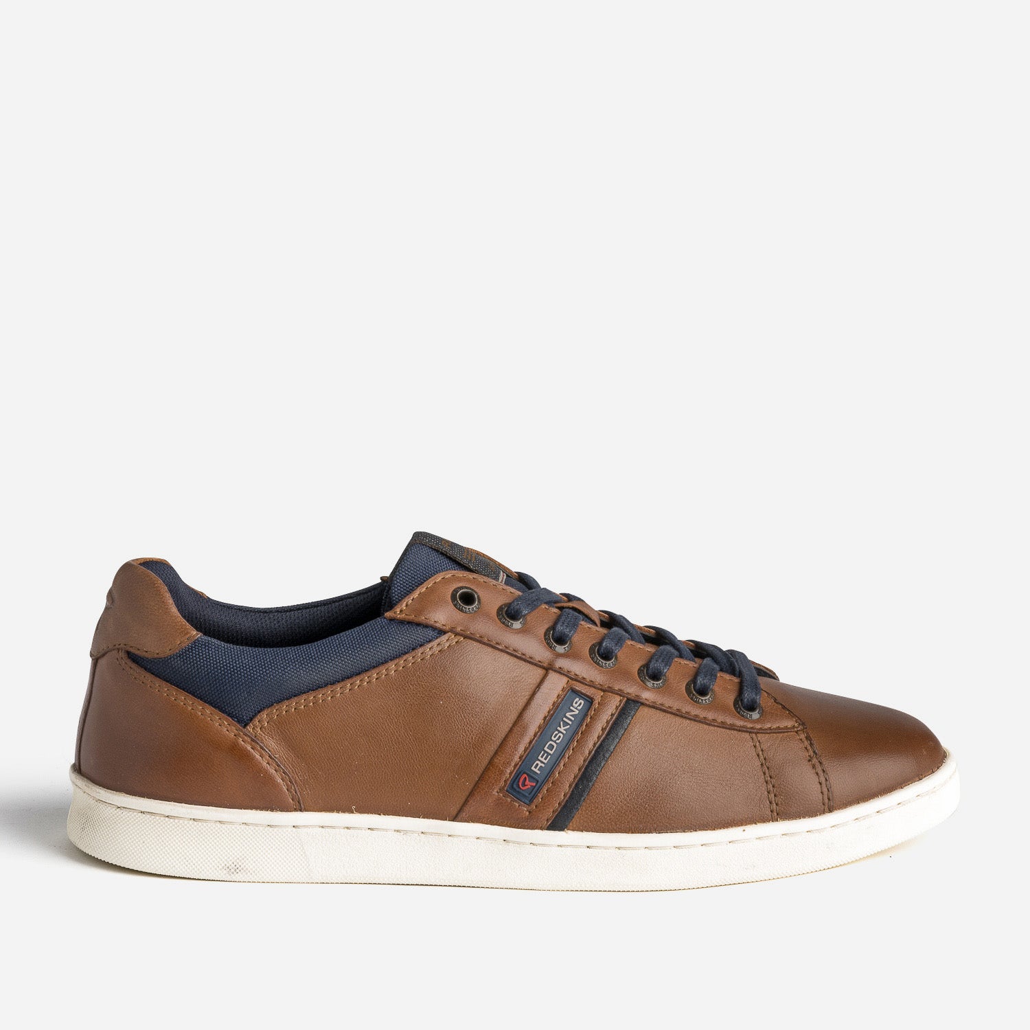 Tennis REDSKINS marron en cuir