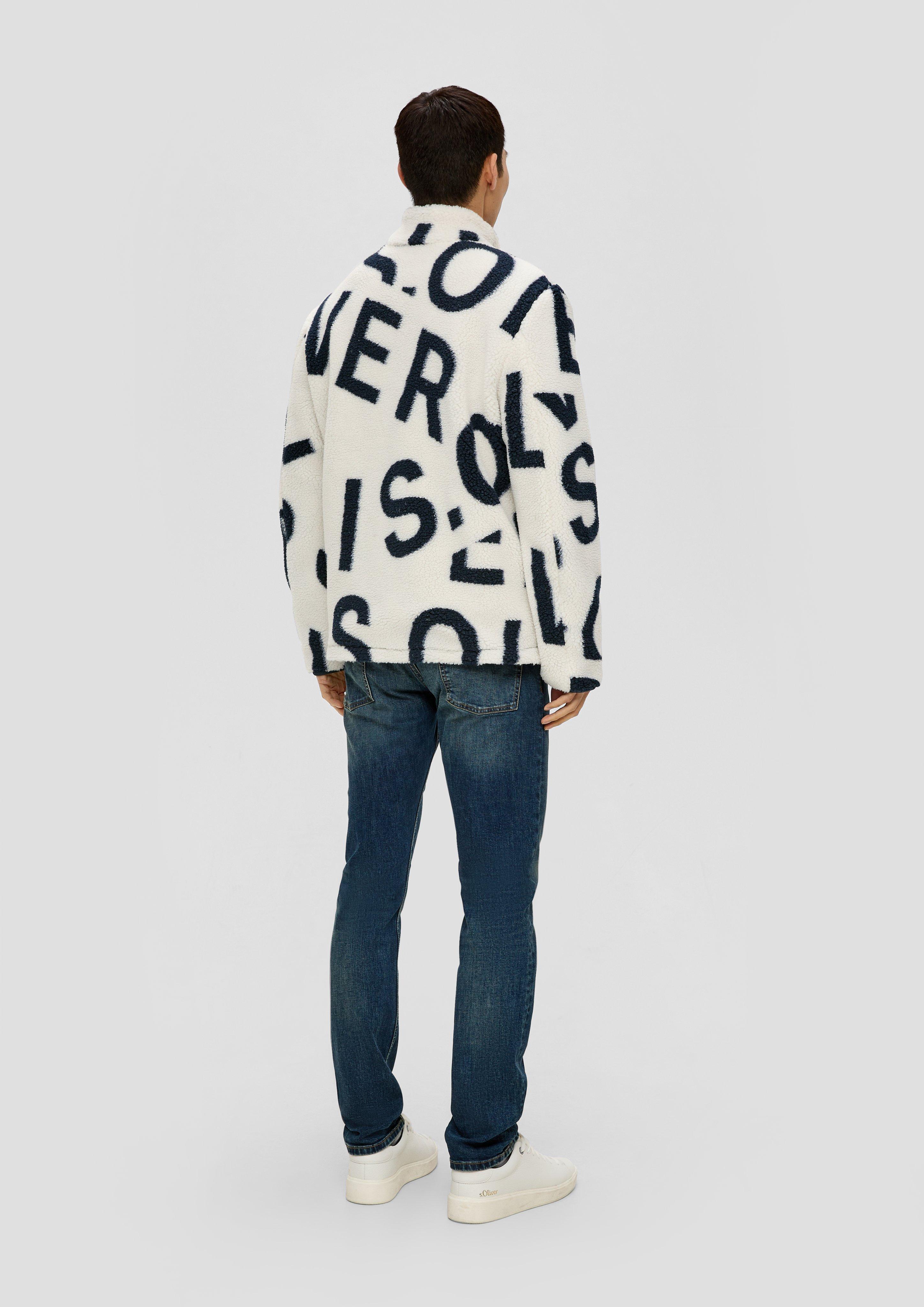 Jacquard-Jacke mit Print  2139198-02F3
