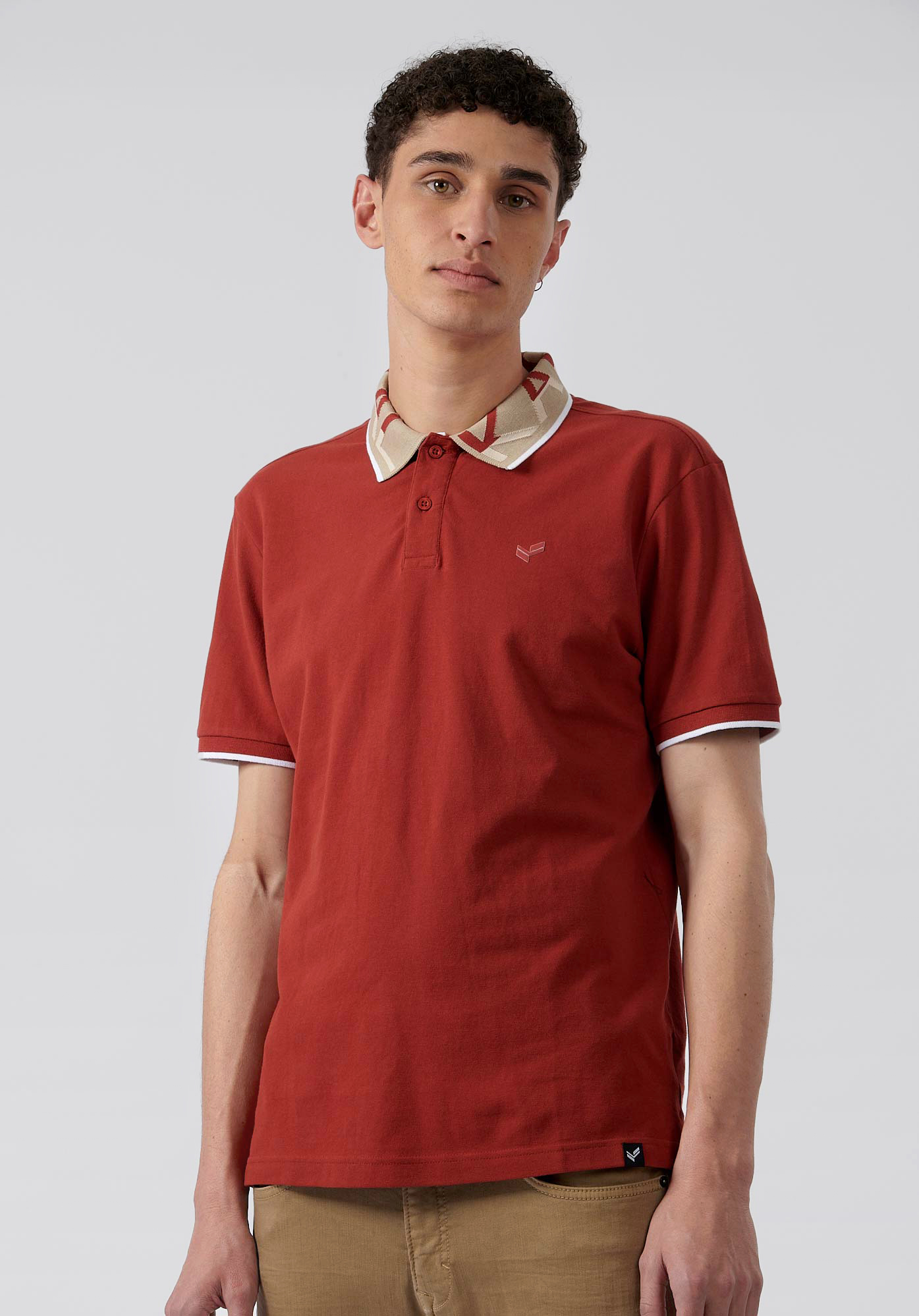 NOAH   Polo bordeaux homme 100% coton